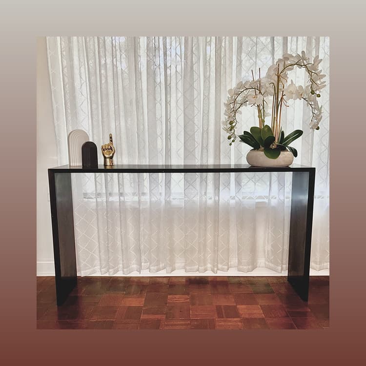 Waterfall Console in a home setting